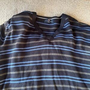 Striped v neck jumper